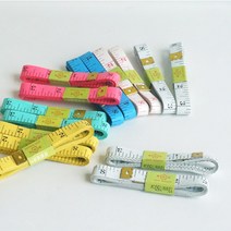 DMATO 디마토 다이어트 필수품 칼라 피팅줄자 150cm 60인치 미니줄자 미용줄자 허리줄자 인치줄자 낚시 다이어트줄자 가정용 어린이 아기 어린이집 유치원 키 옷 줄자, 칼라 피팅줄자-색상랜덤1개