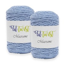 쎄비 필 트위스트 마크라메 뜨개실 2p, 17 파스텔블루, 2개