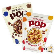 마켓오 오그래놀라팝 초코 1봉+크랜베리 1봉(+밀크츄 2개포함), 1set