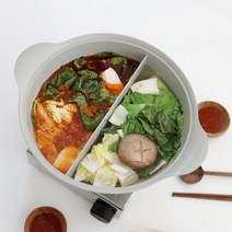 퀸센스 IH 인덕션 샤브샤브 반반냄비 28cm, 바이올렛