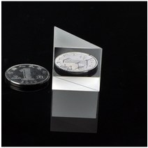 프리즘스탠드 과학실험 광학 프리즘 K9 Glass15mm 직각 내부 반사 미러 코팅 알루미늄 및 빅 표면에 검은 색 인쇄