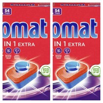 소멧 올인원 엑스트라 식기세척기 세제 54입 Somat Tabs All 1 Extra 2개