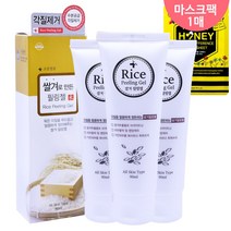 주누하우스 고운얼굴 쌀겨로만든 쌀겨 필링젤+꿀벌 허니 마스크 1매, 3개, 90ml