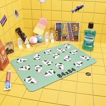 84x84 빨아쓰는 욕실 화장실 규조토 발매트, 민트밀크