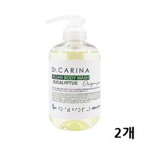 닥터카리나 비건 바디워시 약산성 바디클렌저 바디샴푸 저자극 각질 모공 수분 시트릭애씨드 에코서트인증 알로에베라 유칼립투스향, 2개, 500ml