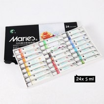 프라모델도색 건담마카 프라모델니퍼 타미야 스프레이 구 아슈 페인트 세트 아티스트 학교 학생을위한 투명 5ml 안료, 24가지 색상