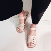 홍대언니 여성 짜임스트랩 플랫샌들 CB51X75006 (2cm)