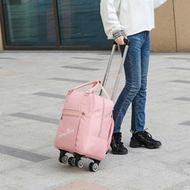 여행용 캐리어 롤링백팩 핑크