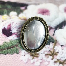 후야몰/비엔나 타원 브로치-신주 만들기 반제품 퀼트/프랑스자수-DIY, HF15-비엔나 타원 브로치-신주, 1개