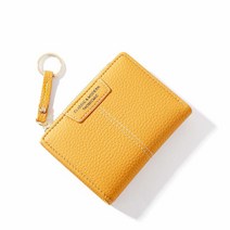 여성용 작은 지갑 미니 바이폴드 슬림 카드 케이스 홀더 지퍼 동전 포켓 Z-블랙, y-Yellow
