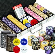 국제규격 포커칩세트 300p 500p 세트 고급숫자칩 카지노 카드 보드게임칩 코인, 02.크라운숫자칩300p세트