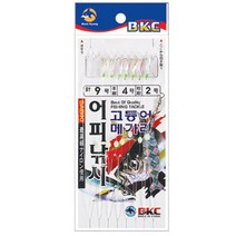 백경 BK-347 반짝이 어피 낚시 고등어 메가리 채비, 6-4-2
