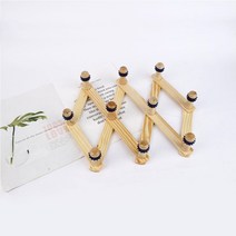 안방 원목 나무 옷걸이 자바라 최대 87cm 벽면부착