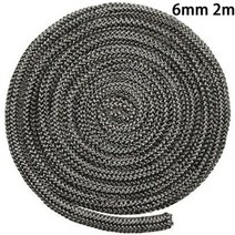 우드 스토브 681012mm 유리 섬유 벽난로 씰링 로프 씰 2 미터 블랙 보일러 나무, 6mm 2m