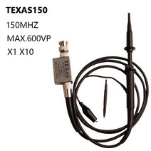 오실로스코프 프로브 액세서리 세트 감쇠비 1x 10X 100X 300MHz 500MHz 300V 600V 1200V 실리콘 디지털, [06] TEXAS150