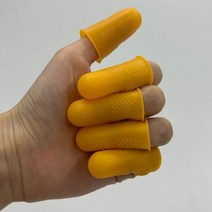 논슬립 작업용 실리콘 핑거코트 손가락 골무 5P