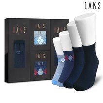 [AK PLAZA] 닥스 양말 남성 여성 혼합 4족 선물 세트 단목 이색아가일 22825