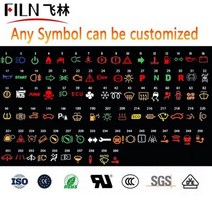 차압계 디지털 아날로그 경고 LED 표시기 라이트 패널 금속 푸시 버튼 스위치 잠금 및 순간 온 오프 대시 로고 심볼 포함 12V 19mm, 12V_Momentary | Aluminnium All, Others