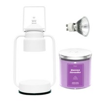 프레이 코반 미니 캔들워머 스노우+스탠다드 소이캔들 스몰자+전구 세트, 퀸즈라벤더