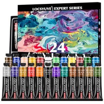 아크릴물감 locsyve 고급 아크릴 페인트 세트 24색(0.74oz 22ml) 99, 24색 22ml