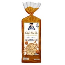 퀘이커 라이스 케이크 캐러멜 글루텐 프리 무지방, 186g, 5개