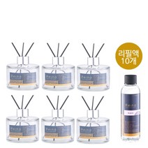 레이나퍼퓸 공병6개+리필150mlx10+스틱10세트, 블랙병6개:얼그레이10개