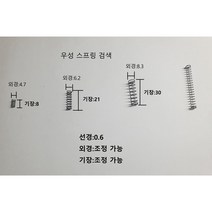 압축 스프링 (선경0.6), 강선, 선경0.6외경12기장25, 1개