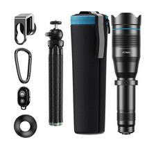 단망경 야시경 적도의 필드스코프 고성능망원경 단안경 apexel hd 60x 망원 렌즈 60 x monocular+miniselfie 삼각대 for iphone 고배율 쌍안경, 삼각대 리모컨으로