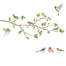 나무와 귀여운 새 DA-1804-데코월[무료배송], 상세 설명 참조
