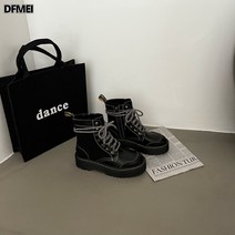 (쇼트 부츠)라이더 빈티지 가죽 구제 디자인 스트랩 미들 워커 부츠 여 추동