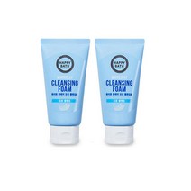 [조 은 마 켓] 해 피 바 스 내 추 럴 포 밍 클 렌 징 폼 화 이 트 클 레 이 150g 말 끔 모 공 케 어, 2개