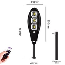 야외 태양광 LED 안뜰 램프 강력한 햇빛 방수 PIR 모션 센서 가로등 정원 조명 신제품, 3 LED_7 Extension rods
