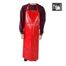 레드 코팅앞치마 방수용앞치마 세차앞치마 낚시앞치마 원피스앞치마 앞치마, 1개, 대
