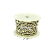 롤꽈배기줄 1롤 롤꽈배기끈 투톤끈, 1개, 금사+회색