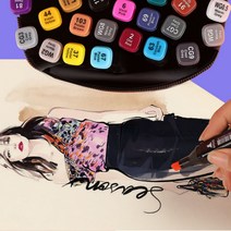 마카펜세트 가민 마카페인팅 24색 36색 48색 어린이선물 홀더포함 드로잉 일러스트 마카펜