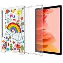 보이아 갤럭시탭 S8플러스 / S7 FE / S7 플러스 투명 범퍼 케이스, 2번/레인보우A
