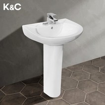 고치고 [고치고] 케이앤씨 KLP-105 3홀 긴다리 세면기 세면대 설치 교체 시공 철거 시공 전국배송, 02.방문설치(시공비별도)