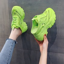 미스손 여성 통굽 7cm 키높이 블로퍼 스니커즈 뮬 운동화 슬리퍼