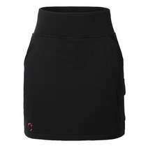 여성 아웃포켓 밴딩 스커트 블랙_CHC3WSK8503BK