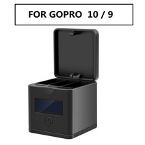 GoPro Hero 10 9 검정색 배터리 충전기 3 채널 LCD 디스플레이 충전 케이블 Go Pro 8 7 6 5 Gopro 액세서리, FOR GOPRO 9 10