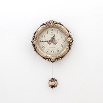 데일리데코 프로방스 추 벽시계, 연브라운