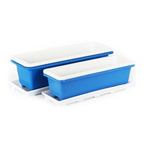 화분월드 초화박스 2호.3호 화분, 초화박스 2호(화이트)+2호(물받침)