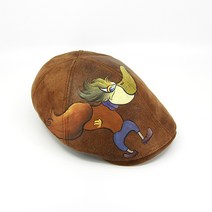 골프장 라운딩 헌팅캡 클래식 그레이 남여공용 골프모자 알바트로스 크랙가죽소재 뜨레 마니스샵 hat, 기본58free밴딩, 추가없음, 브라운