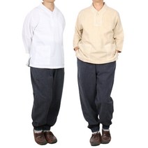단아한의 남성 생활한복 단정한 브이티7부상의