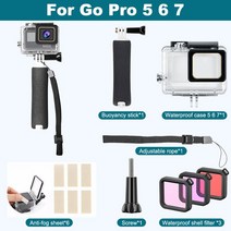 수중 방수 케이스 벨트 워터 플로팅 핸드 그립 핸들 GoPro Go Pro Hero Black 3 5 6 7 하우징용 다이빙 비디오 라이트, [04] D, 04 D