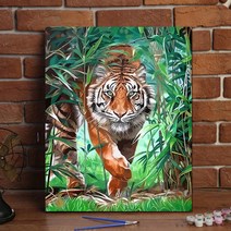GRSOEZO호랑이 그림 액자 DIY명화그리기 취미박스 집콕놀이