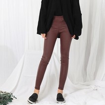 여자 코팅처리 광택나는 데일리 스키니 청바지 핏좋은