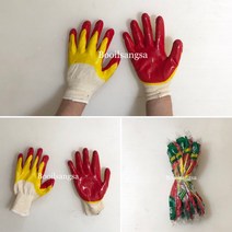 황이중코팅장갑 5타(50켤레) 이중코팅 황이중 작업장갑, 50개, 황이중코팅