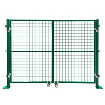 철조망 울타리 문 창고 접이 울타리 출입문 작업장 안뜰 채소밭 메쉬 휀스 정원 맞춤 대문, ☆폴딩도어 높이 1.5미터  총폭 4미터 (4)