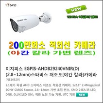 HD-SDI 카메라(이지피스 EGPIS-HDB2124NIR(3.6mm)외 추가상품, AHDB29240VNIR(D)(2.8~12mm)